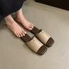 Slippers women wear 2024 new Korean version of fairy beach soft flat one-word sandals when they go out in summer