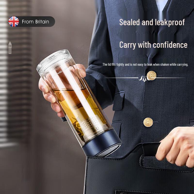 BVGMAV British Double-Wall Insulated Glass Tea Cup