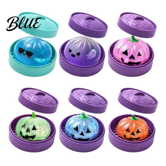 Dumpling Shaped Toy Halloween Stress Relief Toy Pumpkin Ghost Steamed Bun Squeeze Sensory Ball Fidget Party Favors Adult
