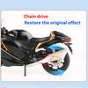 Scale 1:12 Suzuki Hayabusa GSX250R Motorcycle Model Toy Car Alloy Body Rubber Tires Music Light Motor Models Collectible Item