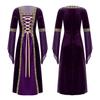 Kids Girls Medieval Renaissance Dress Costume Fairy Tale Witch Costumes Halloween Vampire Cosplay Robe Gown