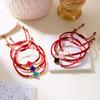 Fashion Lucky Four-Leaf Clover Braided Bracelet Women Ins Style Niche Hundred With Pull-Out Adjustable Four-Leaf Flower Hand Rope