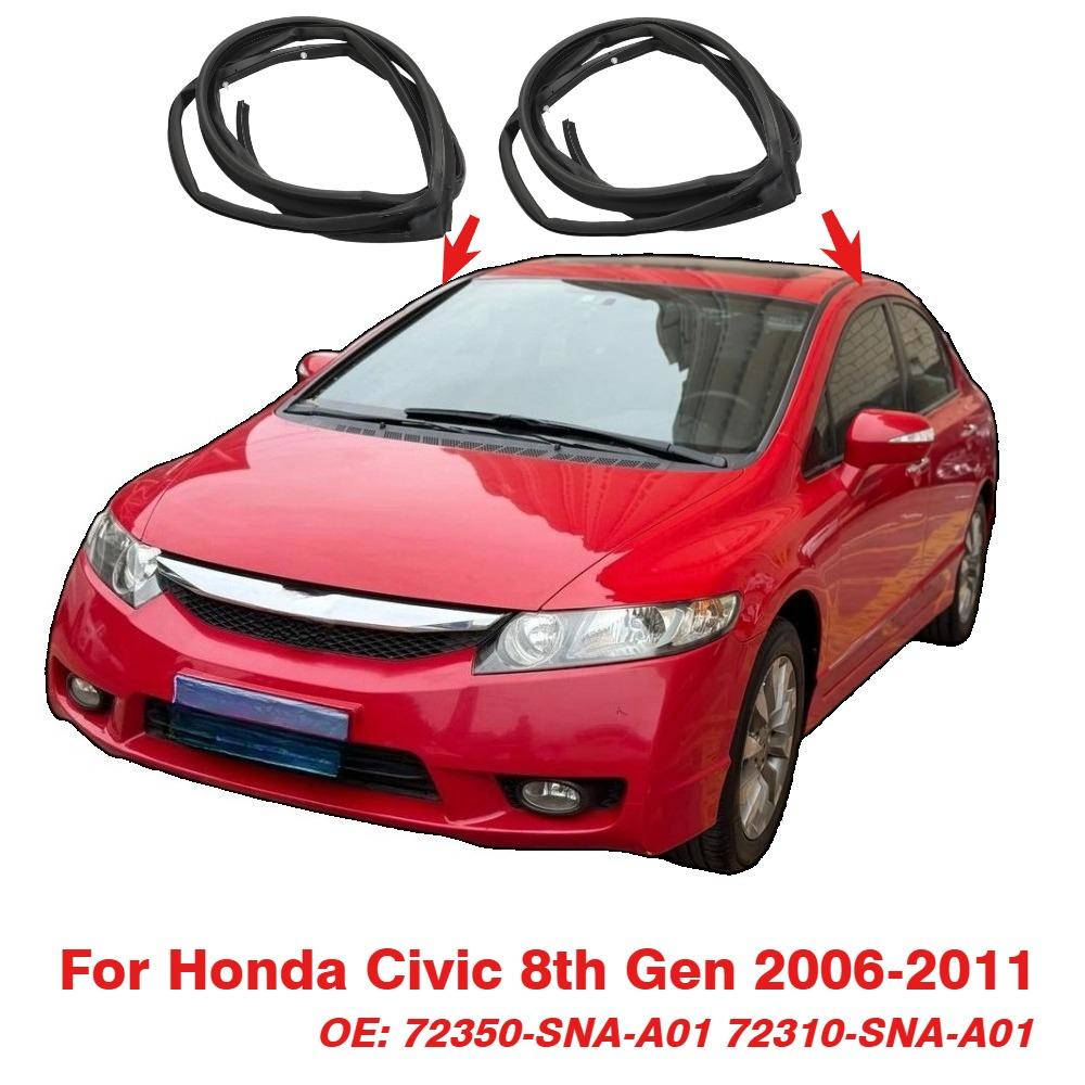 Car Front Left/ Right Door Rubber Seal For Honda Civic Sedan 2006-2011 Replaces 72350-SNA-A01 72310-SNA-A01