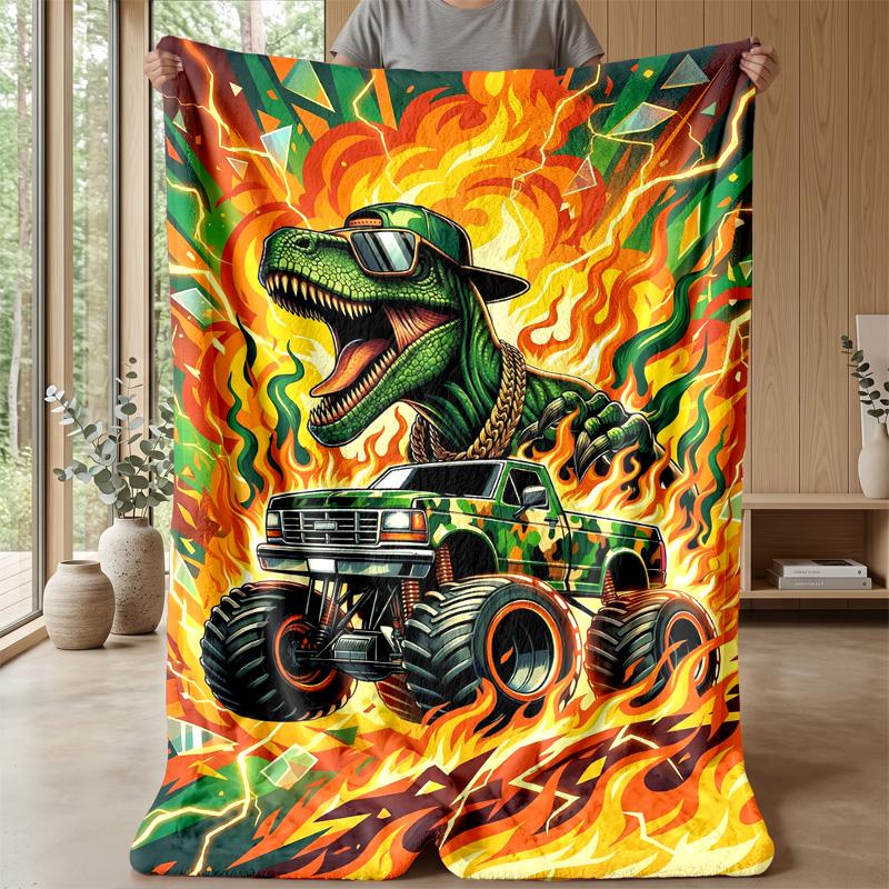 Tyrannosaurus Rex Evolution Theme blanket Lightweight Warm Flannel Blanket Decorative Throw Blanket for Home Decoration