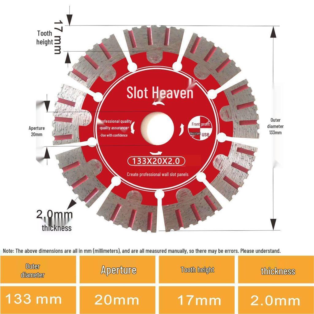 Grooving Diamond Saw Blade - Large Sharp Head for Precision Cutting
