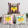 Lemon Amalfi Coast Cushion Cover Short Plush Soft DoubleSided Printing Pillow Case Cozy Sofa Bedroom Home Decor Gift