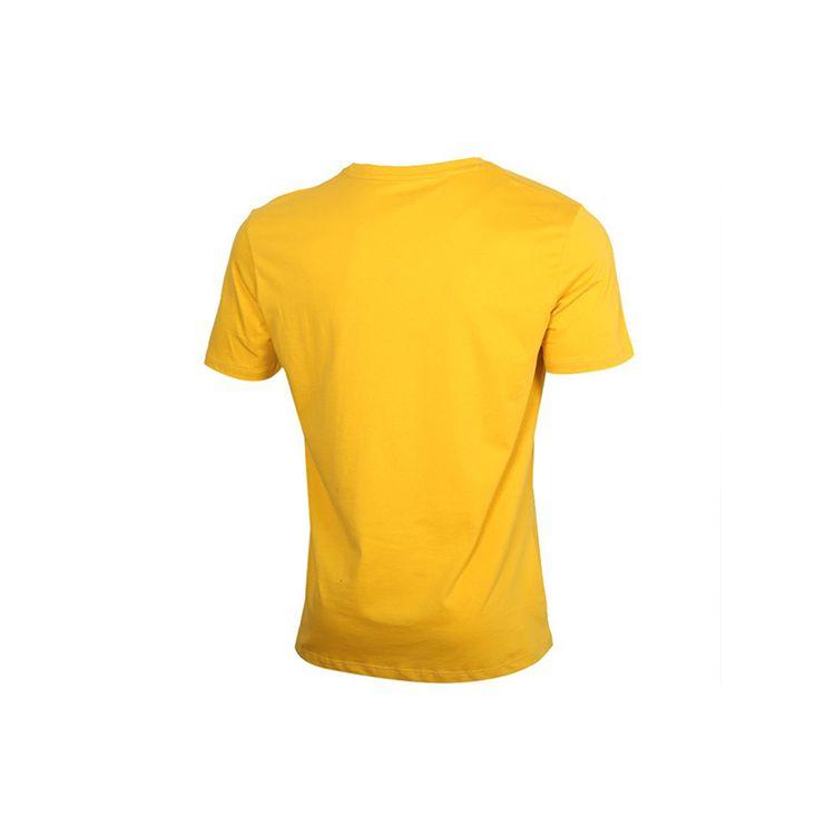 Puma Graficzny T-shirt z logo w pudełku z okrągłym dekoltem Męskie topy Żółty 598625-25