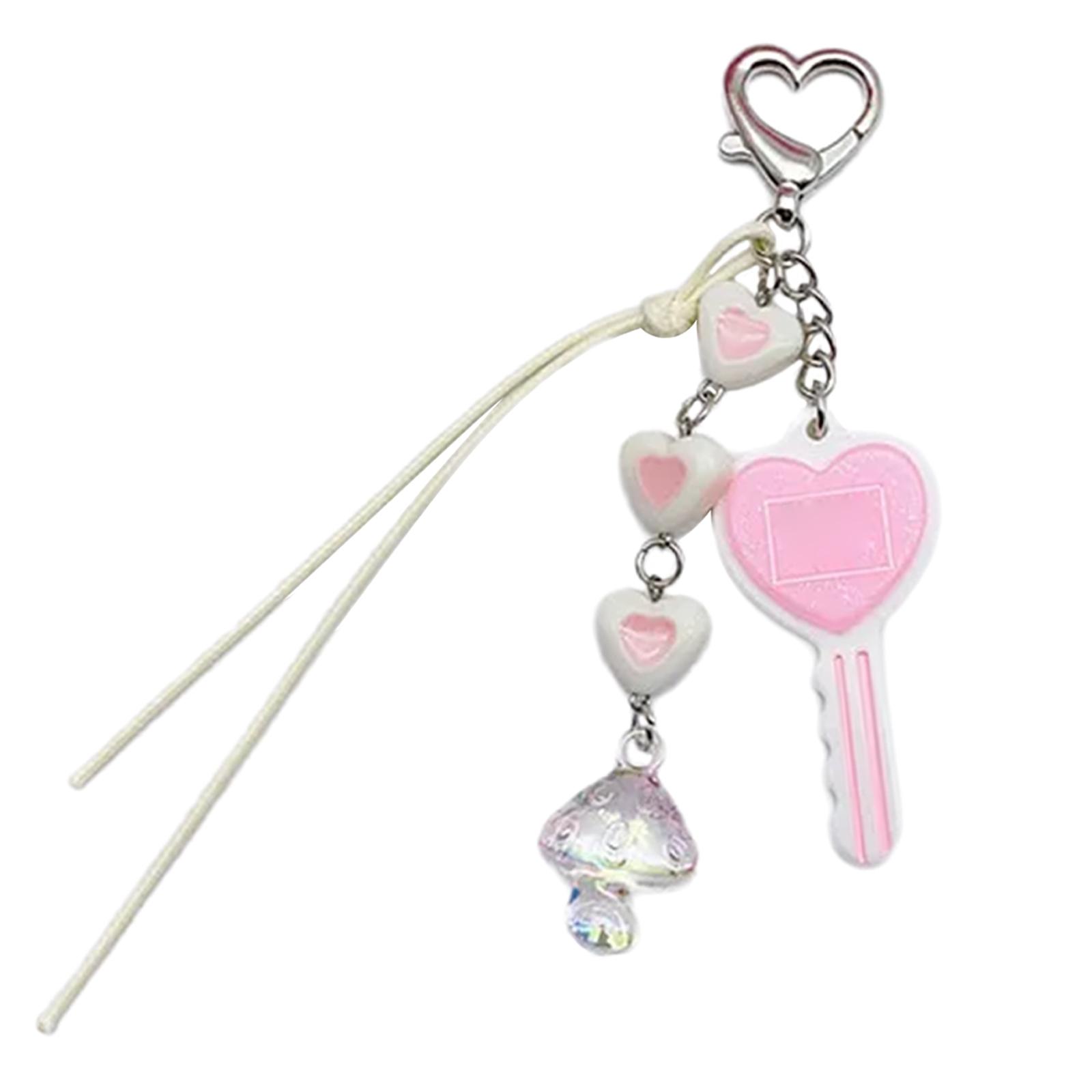 

Уникальный брелок с бисером в виде гриба, милый брелок с подвеской в виде гриба, украшение для телефона для женщин, девочек, сумок, рюкзаков розовый