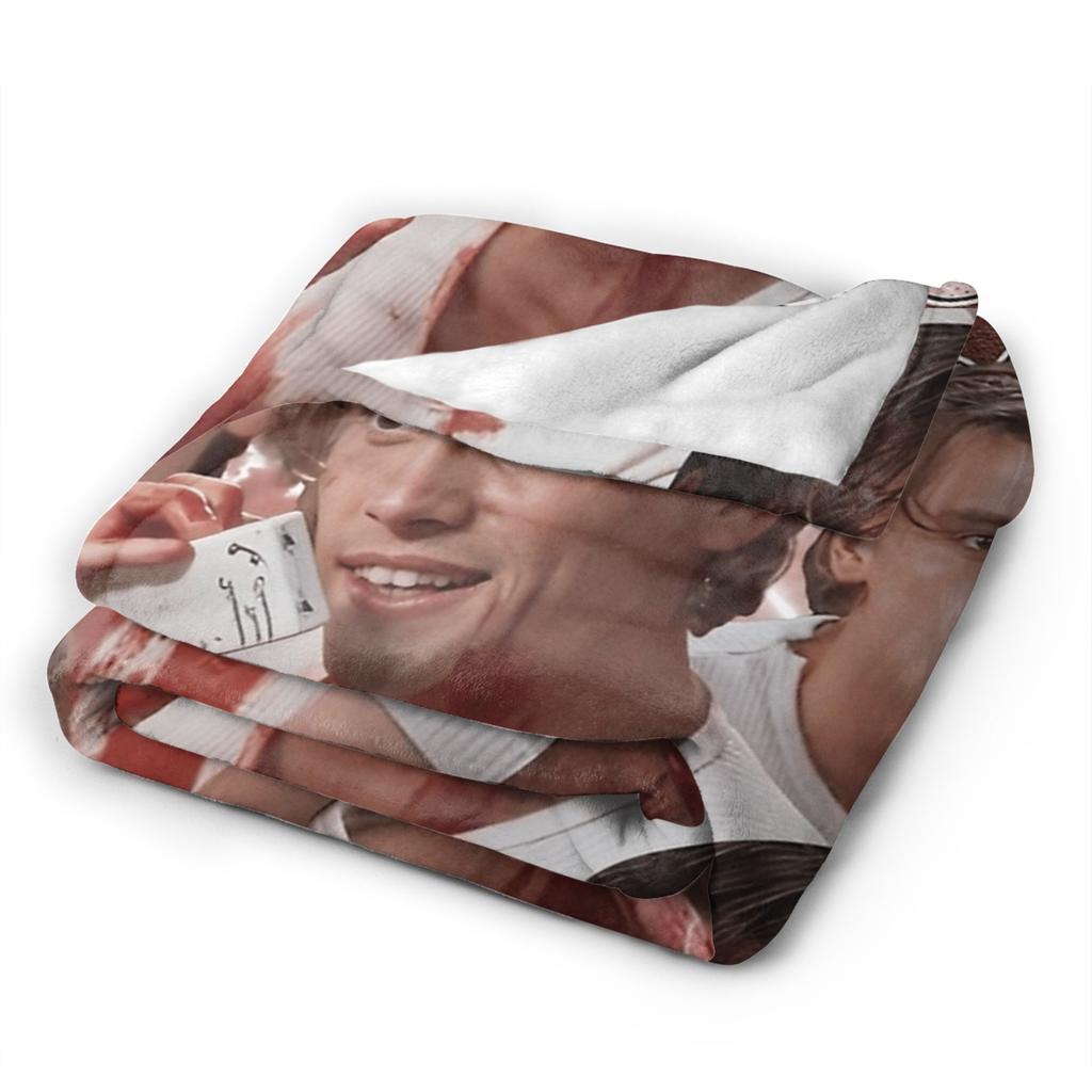 Soft Warm Blanket Picnic Horror Movie Scream Billy Loomis Throw Blanket Flannel Bedspread For Bedroom Funny Sofa Bed Cover