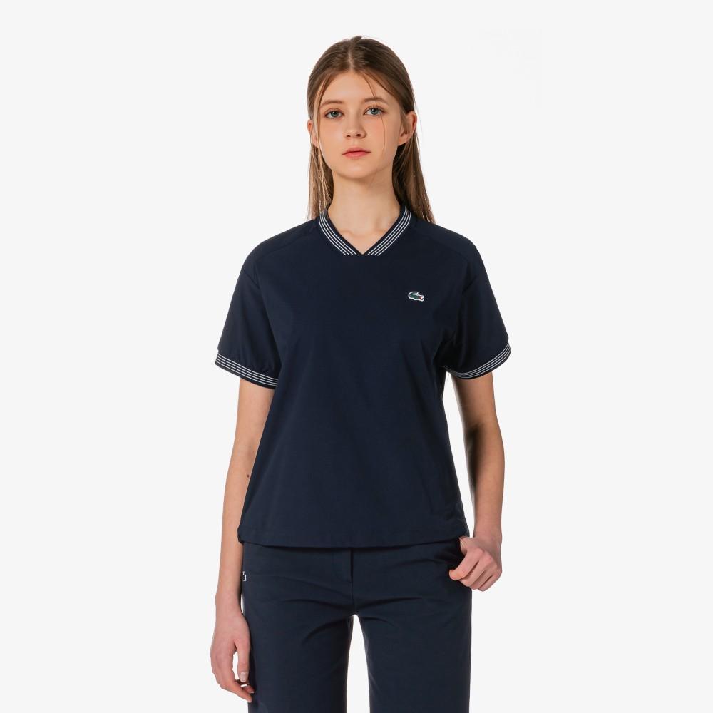 Lacoste Women's Short Sleeve Woven Piste Set-up SF273E-56GHDE