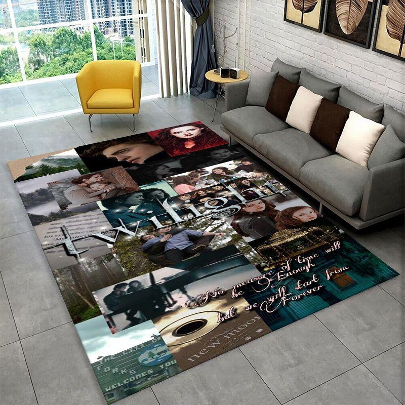 Classic Twilight Saga Edward Bella Carpet Rug for Playroom Bedroom Living Room Sofa Home Decor,kid Area Rug Non-slip Floor Mat