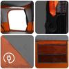 Family Tunnel Tent with Rain Fly Waterproof Gray and Orange