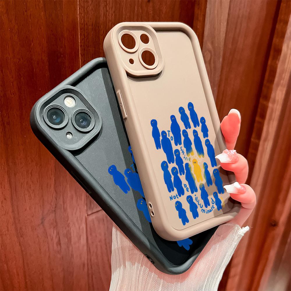 Soft Silicone Square Ladders Cartoon Pattern Full Cover Camera Protection Shockproof Case for OPPO Reno Realme OnePlus