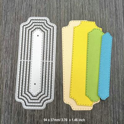 Etiket Şekli Kesme Ölür Metal Stencil DIY Scrapbooking Albümü Kağıt Kartı Kabartma Zanaat Dekor Sanat Kalıp Kesim Imleri Çerçeve