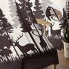 Wald Silhouette Hirsch Tier Mond Fenster Tüll Vorhänge für Wohnzimmer Schlafzimmer Hotel Luxus Dekoration Gardinen
