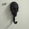Sturdy Wall Organizer 2Pcs 3D Printed Skull Hook Gothic Dark Mounted Hanger Geometric Personalized Pendant Towel Key Hat Storage Hook for