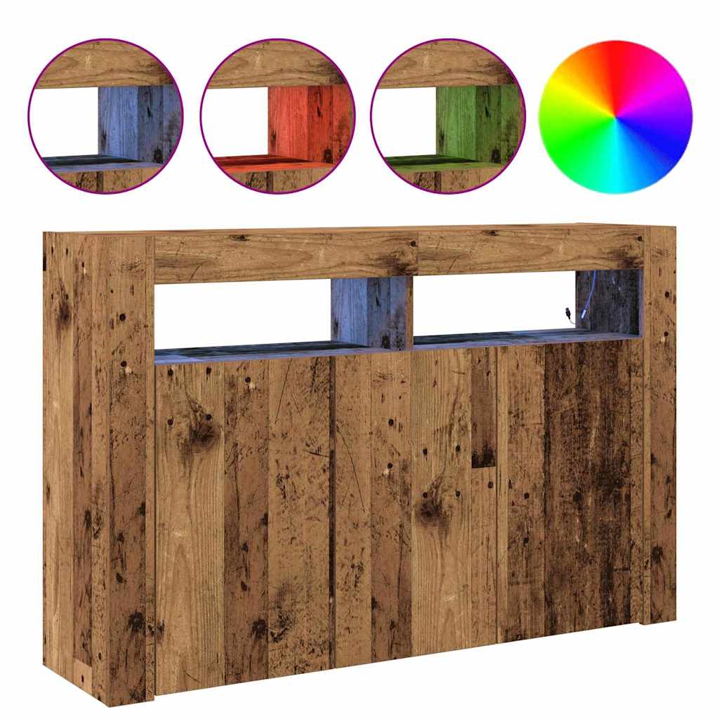 Vintage Wood Sideboard 116 x 30 x 75 cm Engineered Wood