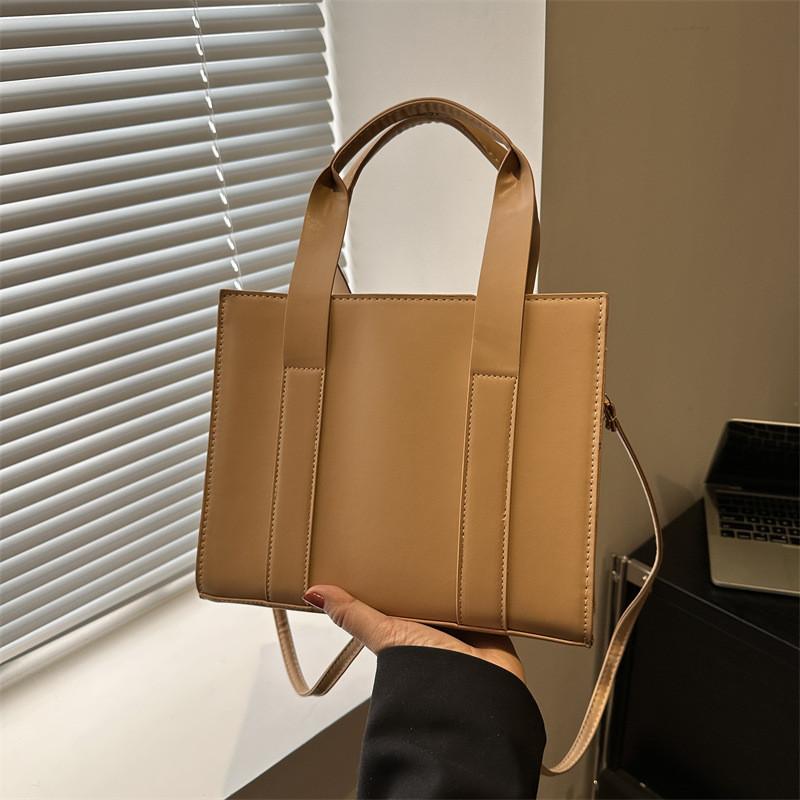 Trendy Large Capacity Crossbody Tote Bag For Women In Black Rose Pink Brown White And Khaki