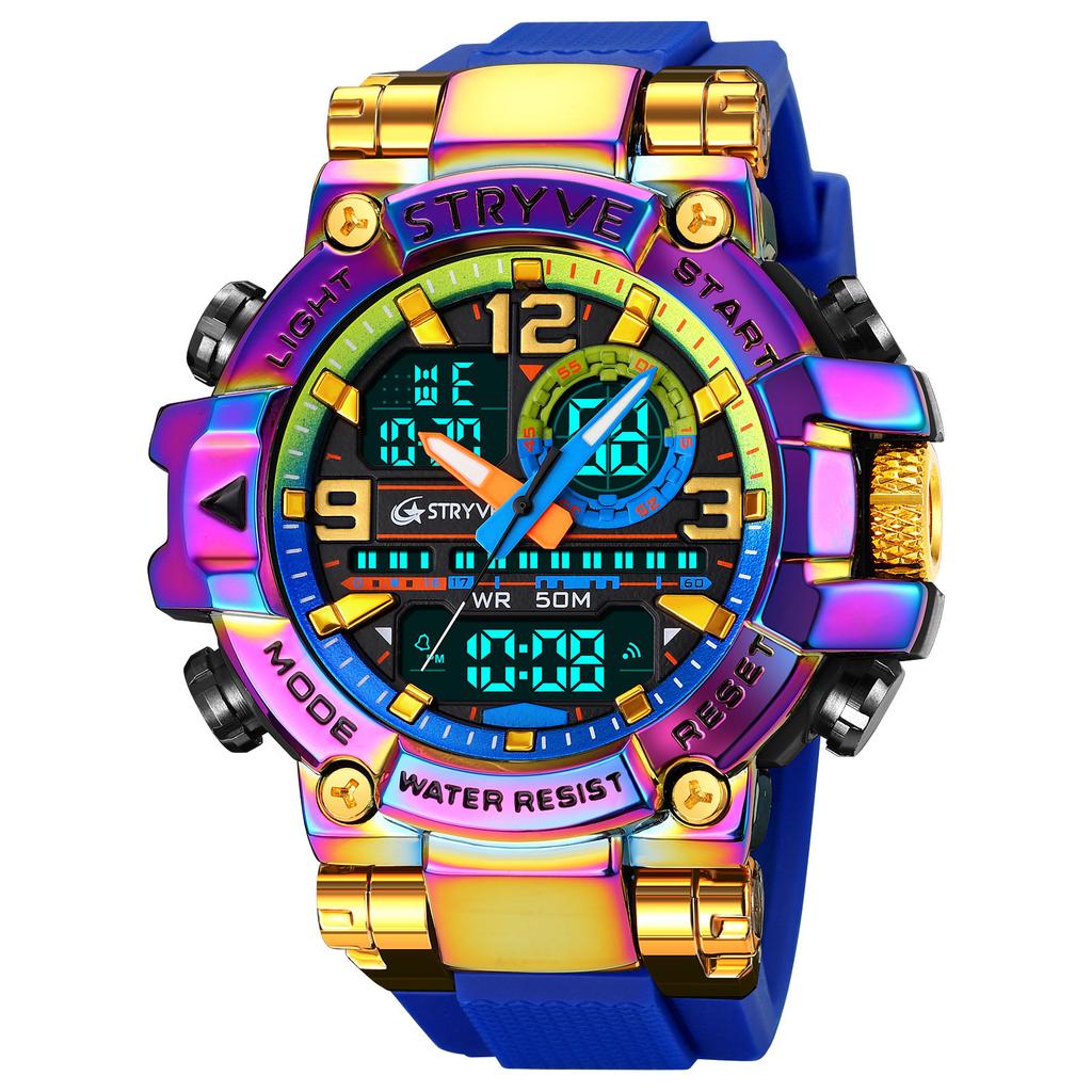 Men's Waterproof Luminous Running Alarm Clock Watch