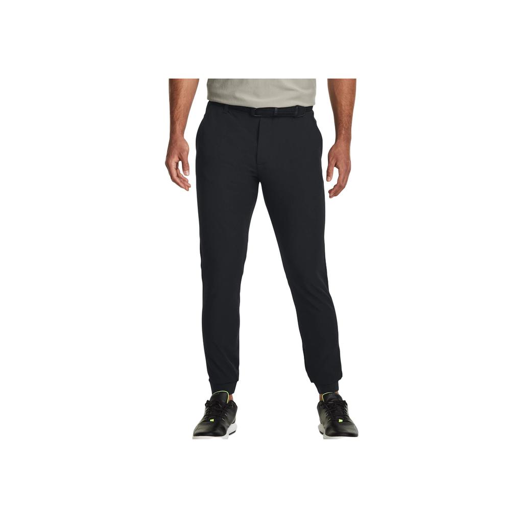 Under Armour Solid Color Tapered Knit Sports Pants Men Bottoms Black 1382929-001