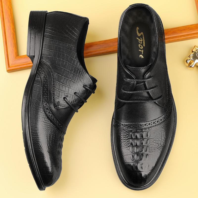 Unisex Lace Up Leather Shoes Dress Shoes Smart Casual Walking Office Commuting and Travel Everyday Formal Style Sizes 38-44