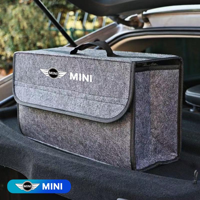 Car Storage Box Auto Trunk Foldable Soft Felt Organizer Bag For MINI JCW Cabrio Cooper Countryman Aceman Clubman Coupe Hub Cap