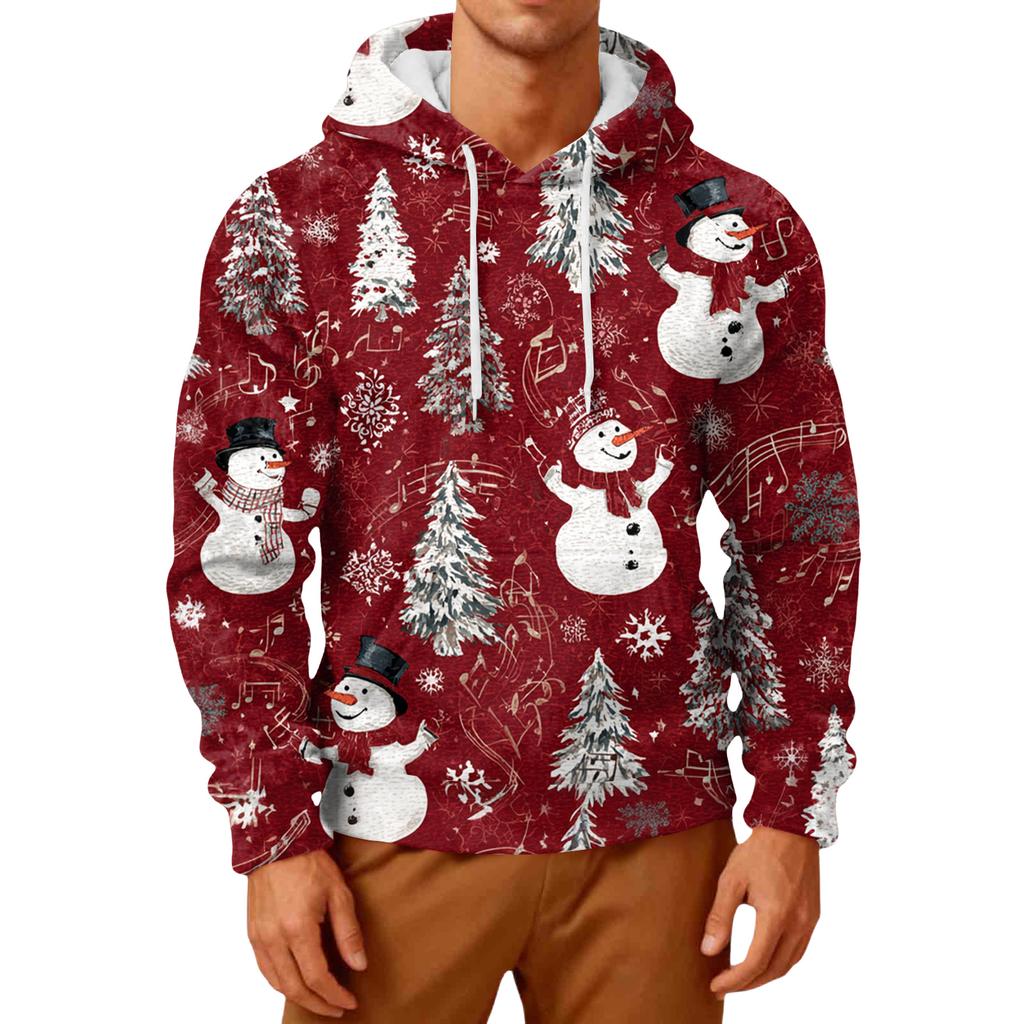 Herr Långärmad Ledig Flanell Huvtröja