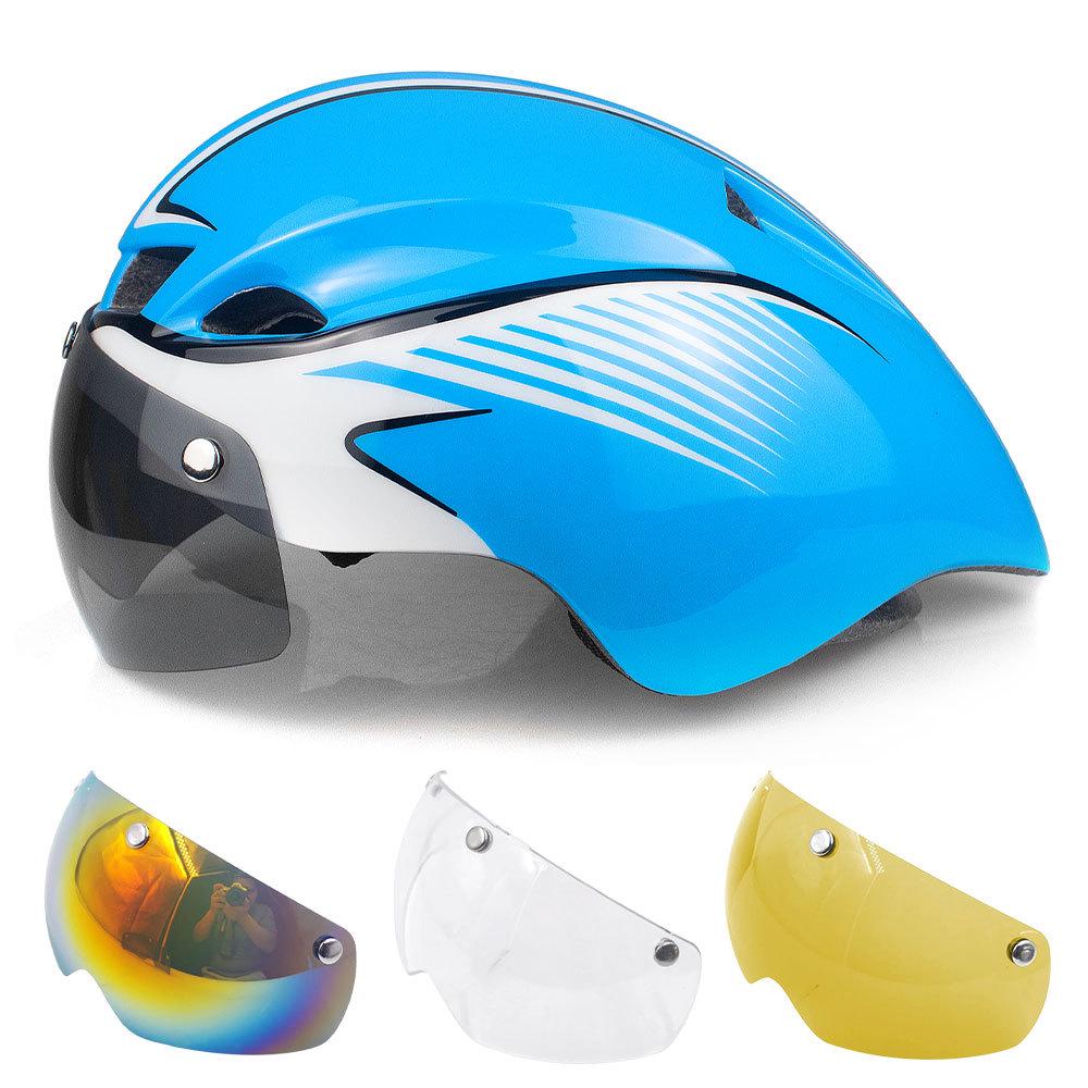 Шлем Wildside Triathlon TT с магнитными очками — новый велосипедный шлем, готовый к соревнованиям One Size