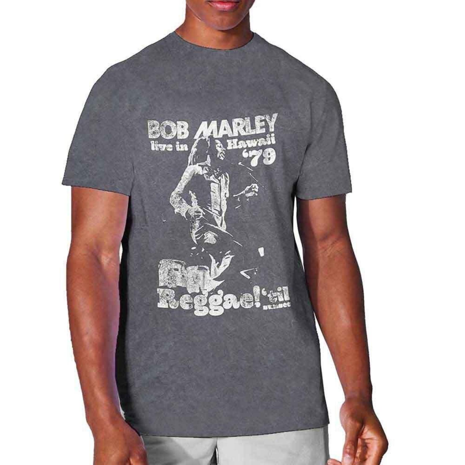 Bob Marley Hawaii T-Shirt Grey New Unisex T-Shirt S чёрный