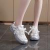 2025 summer new lace casual moral training shoes women's niche design retro mesh breathable board shoes women L0802