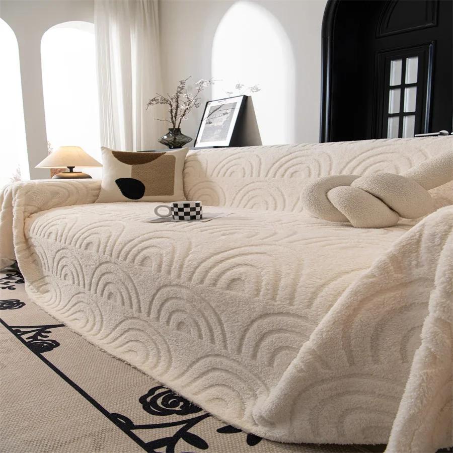 Sofa Cover Cloth Advanced Sense Can Be Covered Sofa Blanket Autumn and Winter Plush Sofa Towel  New Full Cover Towel