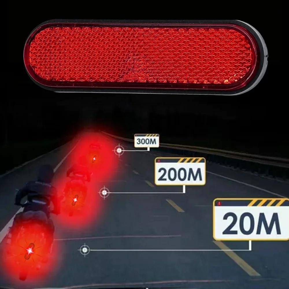 Universal Reflective Plate for Motorcycle, Car, Truck, Trailer, Rear Safety Warning Sticker, High Visibility Auto Accessories