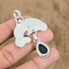 Womens Day Sale 925 Sterling Silver Natural Abalone Shell Fish Pendant Jewelry