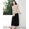 Linen Lyocell Sleeveless Top & Wide-Leg Pants Set