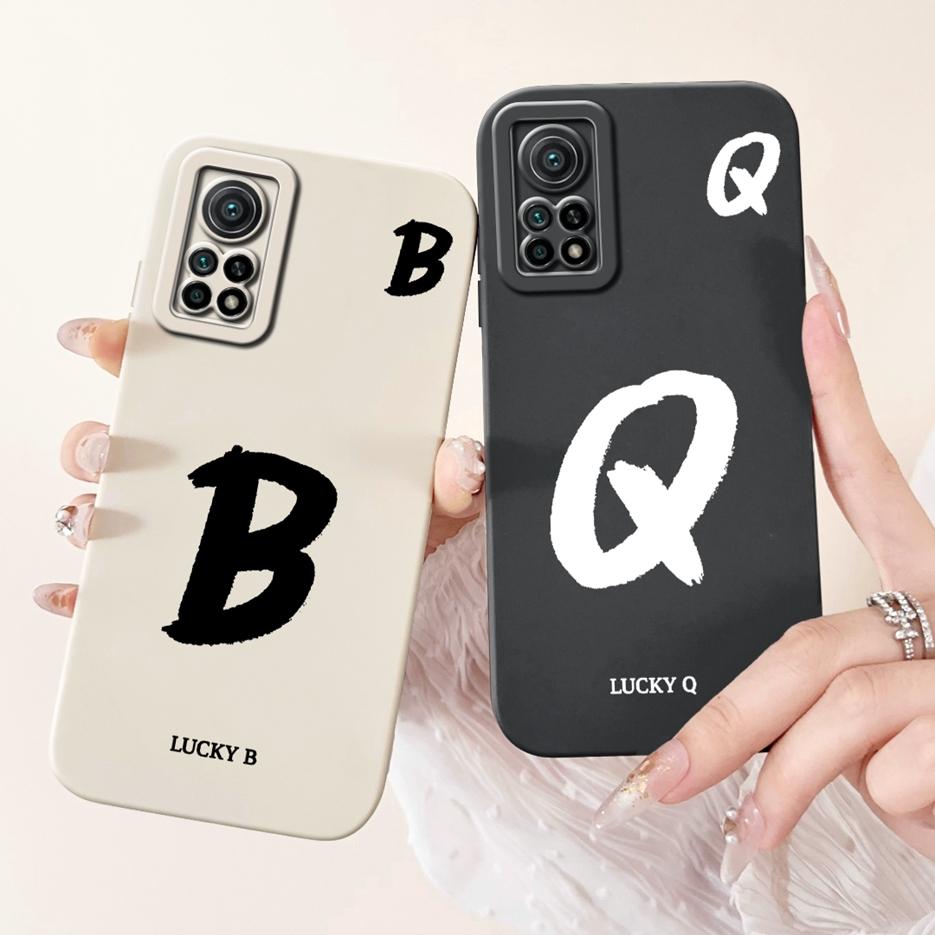 For Xiaomi Mi 10T Pro 5G Case Cute Lucky Letters Cover Soft Silicone Phone Case For Xiaomi Mi 10T Mi10T Pro 5G Back Cover Bumper