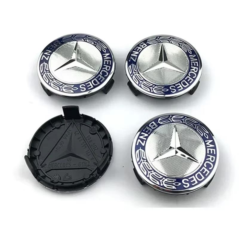 75mm Car Logo Tire Rim Center Cover for Mercedes Benz W212 W163 W176 W166 W203 W204 W205 W209 W210 W211 W221 CLA Wheel Hub Caps CI1