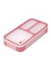 CB JAPAN Foodman Bento Bento Cherry Double Secure with CB JAPAN DSK Box, Slim, Stand-Up Box, 400ml, Pink, Leak-Resistant, Sealing, 4-Point Lock,