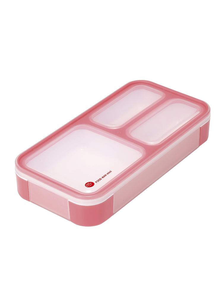 CB JAPAN Foodman Bento Bento Cherry Double Secure with CB JAPAN DSK Box, Slim, Stand-Up Box, 400ml, Pink, Leak-Resistant, Sealing, 4-Point Lock,