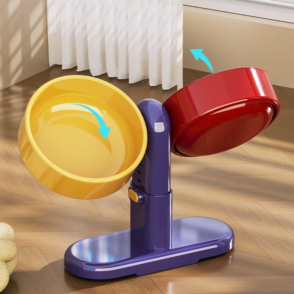 Rotatable Cat Food Water Bowl Suction Cup Type Cat Dog Dual-use Bowl Dog Accessories