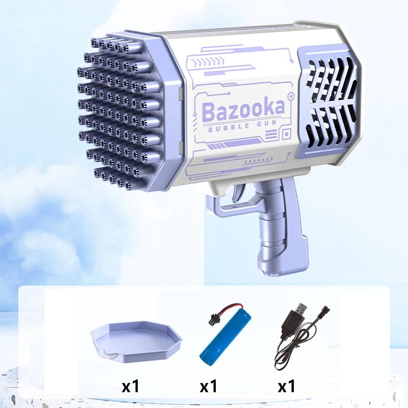 

Пистолет для мыльных пузырей, ракета, 69 отверстий, мыльные пузыри, автоматическая форма, нагнетатель с легкими игрушками для детей, помпоны, подарок на детский день