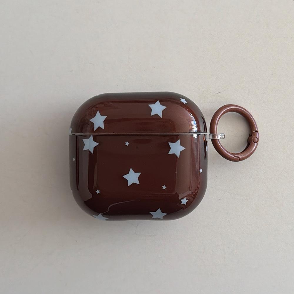 Lovely Transparent Pink, Blue, Brown Star Pattern Tpu Soft Earphone Protection Cover Case for AirPods 1 or 2 3 4 Pro 3 Pro2 Case