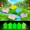12/24Pcs Mini Luminous Dachshund Figures Puppy Miniature Decor Glow At Night Dog Diy Fairy Garden Landscape Ornament Accessories