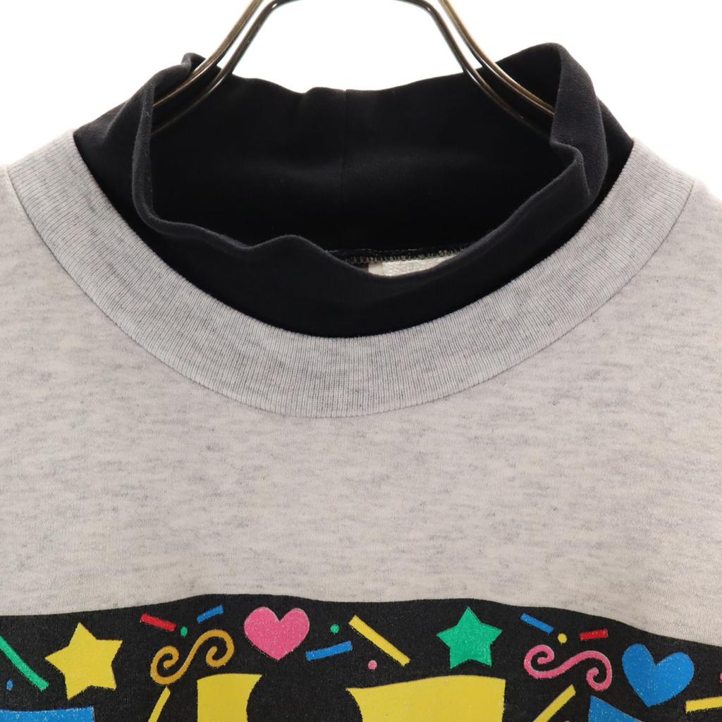 MICKEY UNLIMITED 90s Made In USA Old Mickey Friends Long Sleeve Sweat Trainer Men's Used