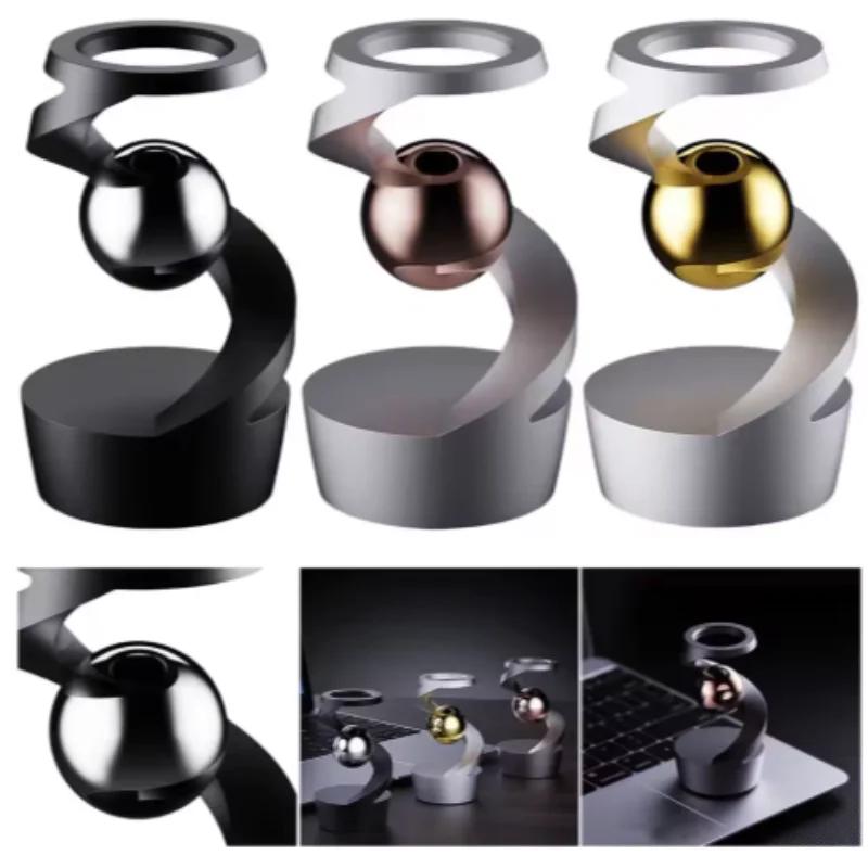 Adult Desktop Stress Relief Toy Aluminum Alloy Decompression Hypnosis Rotary Gyro Fingertip Kinetic levitating Spinner Gift