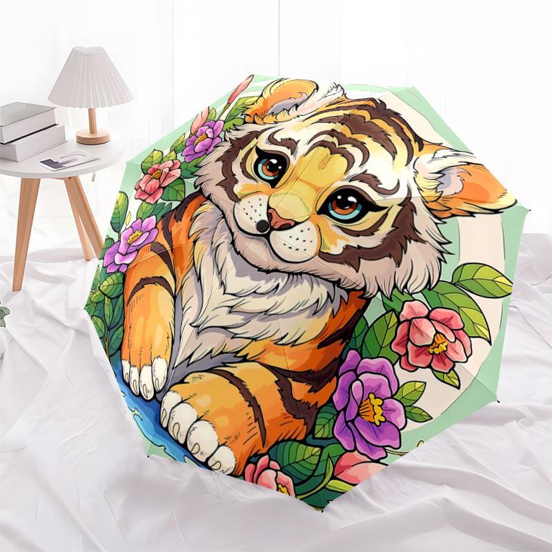 

1pc Auto-Open Close Umbrella with Convenient Foldable Design, 8-Rib Outdoor Umbrella - Perfect Gift for Fans, Travelers, Daily Use, and Festivals!F029