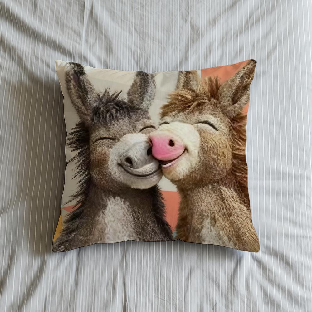 Cushion Cover Donkey Soft Case For Sofa Living Room Home Comfortable Office Plush Decor Protective Pillow Covers