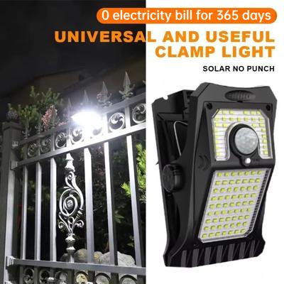 Clip-Sensor Solarleuchte Superhelle Bewegungssensorleuchte Solar-/USB-Aufladung Außenlampe Pflanzenbeleuchtung für Camping Terrasse Garten