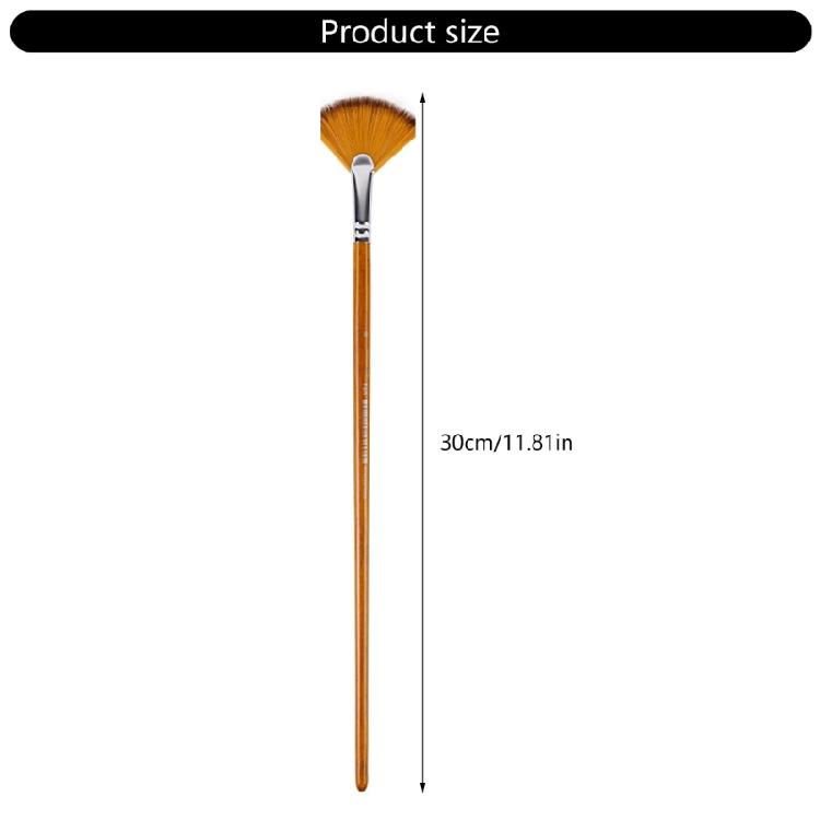 Long Handle Artist Paintbrush for Large Canvas Painting Wooden Grip Professional Nylon Bristles Multi Head Avaliable