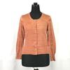 MORIOKA SACHIKO 90s Vintage 100% Silk Cardigan Orange Women’s S