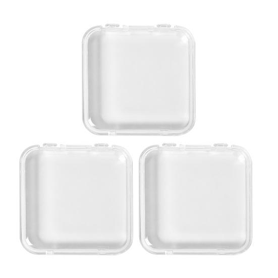 3Pcs Transparent Acrylic Badge Storage Box Set Anime Game Display Case Dustproof Square Organizer for Badges Stationery